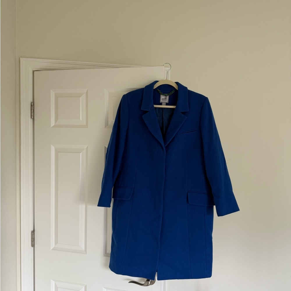 jcpenney Royal Blue Long Blazer Coat
